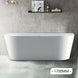 1700x800x580mm Back To Wall Freestanding Acrylic White Bath Tub - NZHomeware