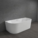 1700x800x580mm Back To Wall Freestanding Acrylic White Bath Tub - NZHomeware
