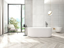 1700x800x580mm Flutted V - Groove Bathtub Freestanding Acrylic Apron Gloss White Bath Tub - NZHomeware