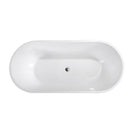 1700x800x580mm Flutted V - Groove Bathtub Freestanding Acrylic Apron Gloss White Bath Tub - NZHomeware