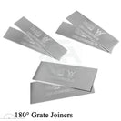 180° Lauxes Silk Silver Pair Shower Grate Joiners 22/26mm - NZHomeware
