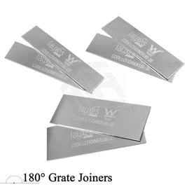 180° Lauxes Silk Silver Pair Shower Grate Joiners 22/26mm - NZHomeware
