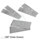 180° Lauxes Silk Silver Pair Shower Grate Joiners 22/26mm - NZHomeware