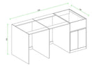 1800mm White Laundry Tub Plywood Cabinet with Engineered Bench & Stainless Steel Sink - NZHomeware