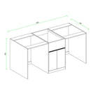 1800MM White Laundry Tub - Plywood Cabinet&Marble Bench with Sink - NZHomeware