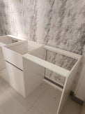 1800MM White Laundry Tub - Plywood Cabinet&Marble Bench with Sink - NZHomeware