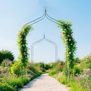 1pc Elegant Dark Green Metal Garden Arch - Lush Ivy Climbing Trellis for Weddings & Outdoor Events, Perfect for Patio Parties & Lawn Decor - NZHomeware