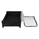 2 PCS Under Bed Storage Containers with Wheels with Clear Lids Rolling Trolley Box Organizer for Shoes Clothes Blankets Black - NZHomeware
