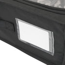 2 PCS Under Bed Storage Containers with Wheels with Clear Lids Rolling Trolley Box Organizer for Shoes Clothes Blankets Black - NZHomeware