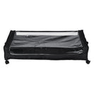 2 PCS Under Bed Storage Containers with Wheels with Clear Lids Rolling Trolley Box Organizer for Shoes Clothes Blankets Black - NZHomeware