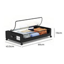 2 PCS Under Bed Storage Containers with Wheels with Clear Lids Rolling Trolley Box Organizer for Shoes Clothes Blankets Black - NZHomeware