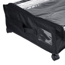 2 PCS Under Bed Storage Containers with Wheels with Clear Lids Rolling Trolley Box Organizer for Shoes Clothes Blankets Black - NZHomeware