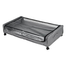 2 PCS Under Bed Storage Containers with Wheels with Clear Lids Rolling Trolley Box Organizer for Shoes Clothes Blankets Grey - NZHomeware