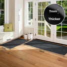 2 Pieces Kitchen Runner Carpet Set Non Slip Floor Mat Machine Washable Fabric Door Rug Laundry Room Hallway Bathroom Bedroom Entryway 70/120*45*0.7cm Dark Grey - NZHomeware