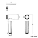 2 - Spray Pattern Toilet Bidet Spray Kit Hand Held 1.2m Water Hose - NZHomeware