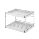 2 - Tier Adjustable Under Sink Pull - Out Organizer | Sliding Metal Storage Drawer Rack - NZHomeware