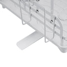 2 Tier Foldable Dish Drying Rack Kitchen Plate Bowl Cup Organizer Cutlery Storage White - NZHomeware