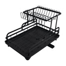 2 - Tier Foldable Kitchen Organiser Dish & Bowl Drying Rack - NZHomeware