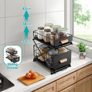 2 Tier Kitchen Dish Drying Drainer Storage Rack Wire Basket Holder Organiser - NZHomeware