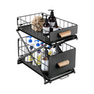 2 Tier Kitchen Dish Drying Drainer Storage Rack Wire Basket Holder Organiser - NZHomeware