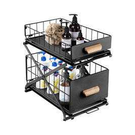 2 Tier Kitchen Dish Drying Drainer Storage Rack Wire Basket Holder Organiser - NZHomeware