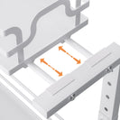 2 Tier Slide Out Under Sink Organizers And Storage Height Adjustable Wooden Handle Pull Out Cabinet Organizer Drawers White - NZHomeware