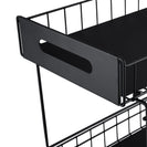 2 - Tier Under - Sink Pull - Out Organizer | No - Drill Sliding Storage Basket Black NZ - NZHomeware