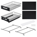 2 - Tier Under - Sink Pull - Out Organizer | No - Drill Sliding Storage Basket Black NZ - NZHomeware
