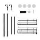 2 Tiers Kitchen Bathroom Pantry Over The Door Hanging Organizer Adjustable Baskets Storage Rack Shampoo Conditioner Body Wash Shelf - NZHomeware