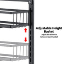 2 Tiers Kitchen Bathroom Pantry Over The Door Hanging Organizer Adjustable Baskets Storage Rack Shampoo Conditioner Body Wash Shelf - NZHomeware