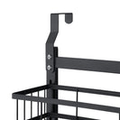 2 Tiers Kitchen Bathroom Pantry Over The Door Hanging Organizer Adjustable Baskets Storage Rack Shampoo Conditioner Body Wash Shelf - NZHomeware