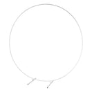 200CM White Round Balloon Backdrop Party Arch Stand Metal Circle Heavy Duty Wedding Arch Frame for Ceremony Birthday Party Anniversary Bridal Graduation Decoration - NZHomeware