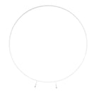 200CM White Round Balloon Backdrop Party Arch Stand Metal Circle Heavy Duty Wedding Arch Frame for Ceremony Birthday Party Anniversary Bridal Graduation Decoration - NZHomeware