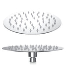 200mm 8 inch Stainless steel Super - slim Round Chrome Rainfall Shower Head - NZHomeware