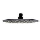200mm 8 inch Stainless steel Super - slim Round Nero Black Rainfall Shower Head - NZHomeware