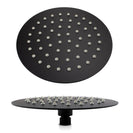 200mm 8 inch Stainless steel Super - slim Round Nero Black Rainfall Shower Head - NZHomeware