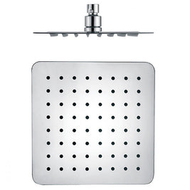 200mm 8 inch Stainless steel Super - slim Square Chrome Rainfall Shower Head - NZHomeware
