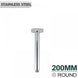 200mm Round Chrome Ceiling Shower Arm - NZHomeware