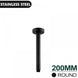 200mm Round Nero Black Ceiling Shower Arm - NZHomeware
