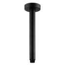 200mm Round Nero Black Ceiling Shower Arm - NZHomeware