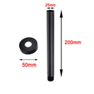 200mm Round Nero Black Ceiling Shower Arm - NZHomeware
