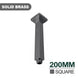 200mm Square Gunmetal Grey Ceiling Mounted Shower Arm - NZHomeware