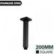 200mm Square Nero Black Ceiling Shower Arm - NZHomeware