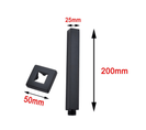 200mm Square Nero Black Ceiling Shower Arm - NZHomeware