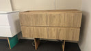 Lorenzo 1200MM Plywood Fluted Wall Hung Vanity - Light Oak Single Bowl