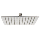250mm 10 inch Stainless steel Brushed Nickel Super - slim Square Rainfall Shower Head - NZHomeware