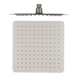 250mm 10 inch Stainless steel Brushed Nickel Super - slim Square Rainfall Shower Head - NZHomeware