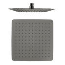 250mm 10 inch Stainless steel Gunmetal Grey Super - slim Square Rainfall Shower Head - NZHomeware