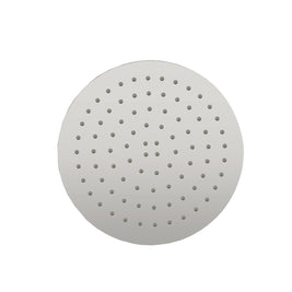 250mm 10 inch Stainless steel Super - slim Round Brushed Nickel Rainfall Shower Head - NZHomeware