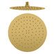 250mm 10 inch Stainless steel Super - slim Round Brushed Yellow Gold Rainfall Shower Head - NZHomeware